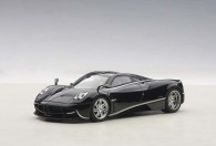 Metallic Black Pagani Huayra with Silver Stripes AUTOart 58209 Die-Cast Model Scale 1:43
