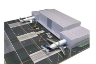 Beluga Unloading Center Carboard Kit Construction Set Herpa 536417 Scale 1:500