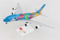 Emirates Airbus A380 A6-EEU blue Dubai Expo livery with gears and stand Skymarks SKR1101 scale 1:200 