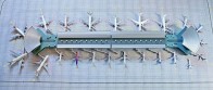 Airport Terminal Double Rotunda GJARPTC GeminiJets scale 1:400