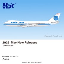 Pan Am Boeing B747-100 Clipper Crest of the Wave Reg: N748PA B551409P HX Models 1:400