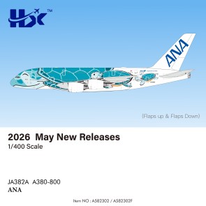 ANA Airbus A380 Flying Honu-Lani (Green Turtle) Reg: JA382A A582302 HX Models 1:400