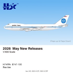 Pan Am Boeing B747-100 Clipper Dashing Wave Reg: N749PA B551412P HX Models 1:400