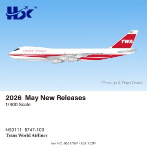 Trans World Airlines Boeing B747-100 Reg: N53111 B551702P HX Models 1:400