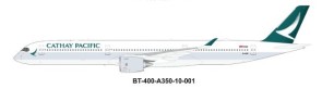 Cathay Pacifics A350-1000 B-LXB BT400 by JFox BT-400-A350-10-001 Scale 1:400