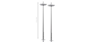 360 Airport Flood Lights Set of Two Herpa Accessories 570626 scale 1:200