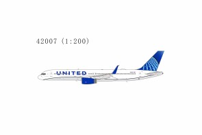 United Airlines 757-200/w N58101(Blue Evolution livery; with updated winglets) With Metallic Stand NG Models 42007 Scale 1:200