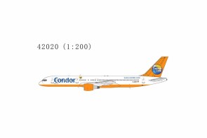 Condor 757-200 old cs Thomas Cook tail with stand D-ABNF 42020 NG Models Scale 1:200