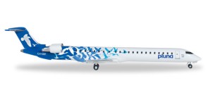 Pluna Uruguay Bombardier CRJ-900 Reg# CX-CRF Blue Herpa 527620 Scale 1:500