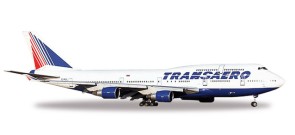 Transaero Airlines  Boeing 747-400 Herpa 527651 Scale 1:500