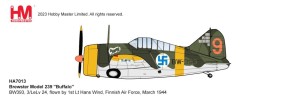 Brewster Model 239 “Buffalo” BW393, 3/LeLv 24, flown by 1st Lt Hans Wind, Finnish Air Force, March 1944