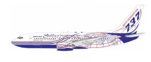 Boeing Company Boeing 737-75B N1791B with stand Inflight Models Scale 1:200 