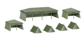 7 Pieces military tent set (assembly kit) 745826 Herpa diorama Accessories Scale HO 1:87