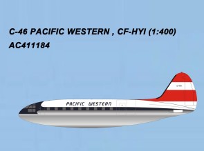 Pacific Western C-46 Commando CF-HYI AeroClassics AC411184 Scale 1:400