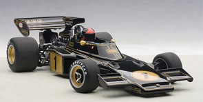 Lotus 72E 1973 Emerson Fittipladi #1 Black With Driver Figure Racing AUTOart 87328 Scale 1:18