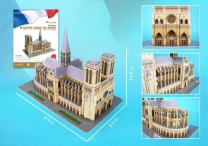 Notre Dame Of Paris 3D Puzzle With Book 74 Pieces