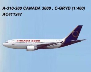 Canada 3000  Airbus A310 C-GRYD  AC411247 Aero Classics  Scale 1:400