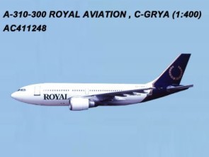Royal Aviation Airbus A310 C-GRYA AC411248 Aero Classics  Scale 1:400