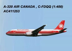 Air Canada Airbus A320 O/C C-FDQQ AC411253  AeroClassics scale 1:400