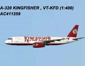 Kingfisher Airbus A320 VT-KFD AC411259 AeroClassics scale 1:400