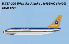 Wien Air Alaska  B737-200 N492WC AC411278 Aero Classics Scale 1:400