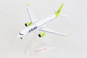 Air Baltic new livery Airbus A220-300 "100th A220" YL-AAU Herpa 571487 scale 1:400