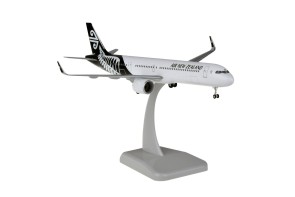Air New Zealand Airbus A321 white-black livery ZK-NNB gears & stand Hogan HG11694G scale 1:200