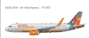 Air India Express A320-251N VT-ATD 1:400 (EXTREMELY LIMITED) die-cast  Panda Model  scale 1:400