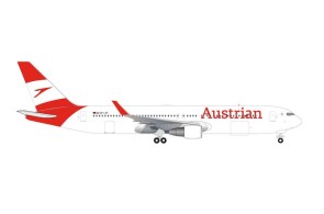 Austrian Boeing 767-300 OE-LEY 'Japan' With New Livery Herpa Wings 536509 Scale 1:500 