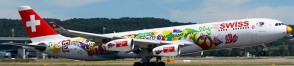 Swiss Airbus A340-313 San Francisco Reg: HB-JMJ AV4319 Aviation Models 1:400