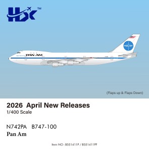 Pan Am Boeing B747-100 Clipper Neptune's Car Reg: N742PA HXB551411P HX Models 1:400