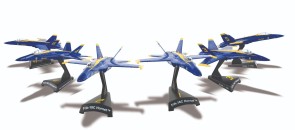 Blue Angels Gift Set F/A-18C Hornet 6 Pieces by Postage Stamp Models PSBA001 Scale 1:150