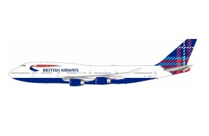 British Airways Boeing 747-436 G-BNLI Benyhone Tartan Tail With Stand ARD-Inflight ARDBA63 Scale 1:200