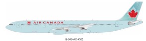 Air Canada Airbus A340-300 PEPPERMINT COLOUR C-FYKZ with stand B-343-AC-KYZ B-Model-InFlight  Scale 1:200