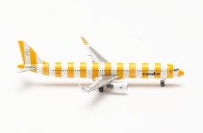 Condor Airbus A321 New 'Sunshine' Yellow Livery D-AIAD Die-Cast Herpa Wings 536776 Scale 1:500