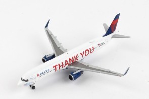 Delta Airbus A321 N391DN "Thank You" die-cast Herpa Wings 535519 scale 1:500