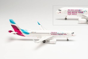 Eurowings Airbus A320 D-AIZS "Fueled by the worlds greatest team" Herpa 571838 scale 1:200