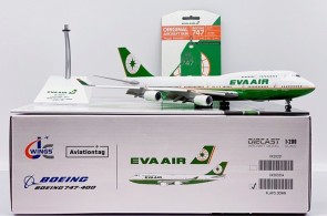 EVA Air Boeing 747-400 B-16411 With Limited Aviation-Tag JC Wings JC2EVA0321 Scale 1:200