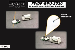 EVA Ground Power Unit set tractor with driver Fantasy Wings FWDP-GPU-2020 scale 1:200