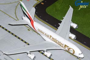 Emirates Airbus A380 A6-EUD 50th Union Anniversary A6-EVG Gemini G2UAE1056 scale 1:200