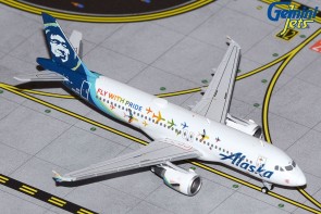 Alaska Airbus A320-200 N854VA “Fly With Pride” livery Gemini Jets GJASA2042 scale 1:400