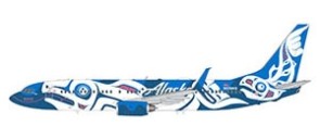 Alaska Airlines B737-800 N559AS “Xáat Kwáani” (Salmon People) GJASA2213 Gemini Scale 1:400