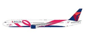 Delta N845MH Breast Cancer Research Foundation Livery B767-40ER GJDAL2154 Gemini Jets  Scale 1:400
