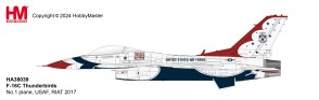 Lockheed F-16C Fighting Falcon Diecast Model USAF Thunderbirds, #1, RIAT 2017 Hobby Master HA38039 Scale 1:72