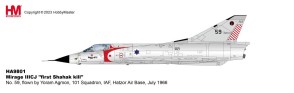 Israel Air Force Dassault Mirage IIICJ “first Shahak kill” No. 59, flown by Yoram Agmon, 101 Squadron, IAF, Hatzor Air Base, July 1966Hobby Master HA9802 Scale 1:72