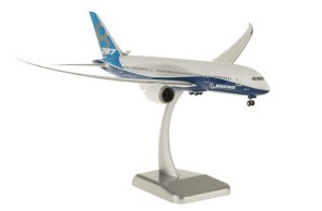 Boeing House 787-8 Dreamliner Blue with gears and stand Hogan HG10857G scale 1:200