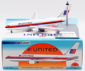 United Boeing 767-200 N611UA Saul Bass With Stand InFlight IF762UA0123 Scale 1:200