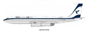Iran National EP-IRM limited 48 models  Boeing 707-386C Polished With Stand InFlight ART0470IRL Scale 1:200