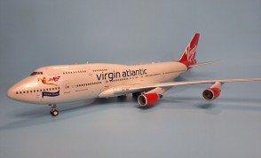  Virgin Atlantic Boeing 747-443 Forever Young G-VROS  With Stand JFox/ Inflight JF-747-4-029 Scale 1:200