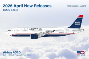 US Airways Airbus A320 Sully Flaps Down Reg: N106US L2236FD SQ Wings 1:200